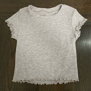 Gray knitted t-shirt